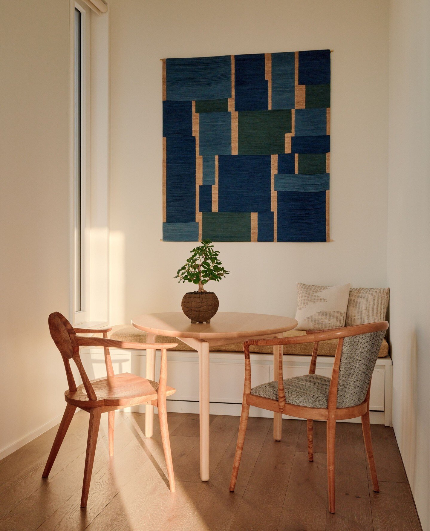 WEAVING 07 INDIGO/TUSSAR - Lina Zedig is a Swedish fiber artist and textile designer. Her work has its origin in Swedish fiber art and textile craft traditions and is heavily influenced by the folk art of Japan and India &ndash; places to which she h