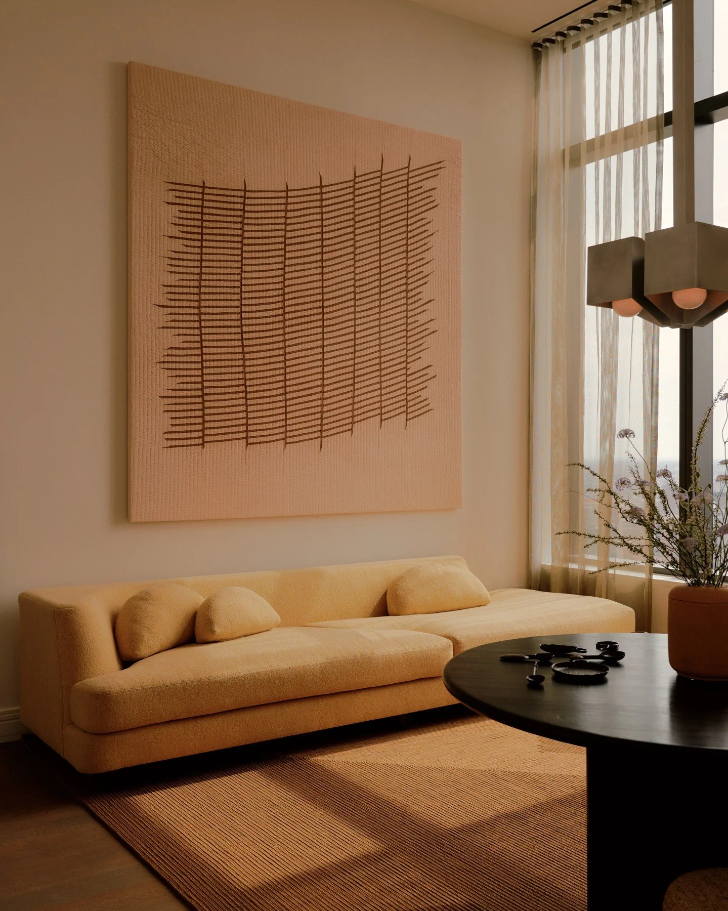 FUGITIVE - The work that made us fall in love with artist Abigail Booth.⁠
⁠
Booth&rsquo;s practice combines repertoires and methods rarely found together. Borrowing from a range of traditions&ndash;&ndash;minimalist painting, quilting, natural dying 