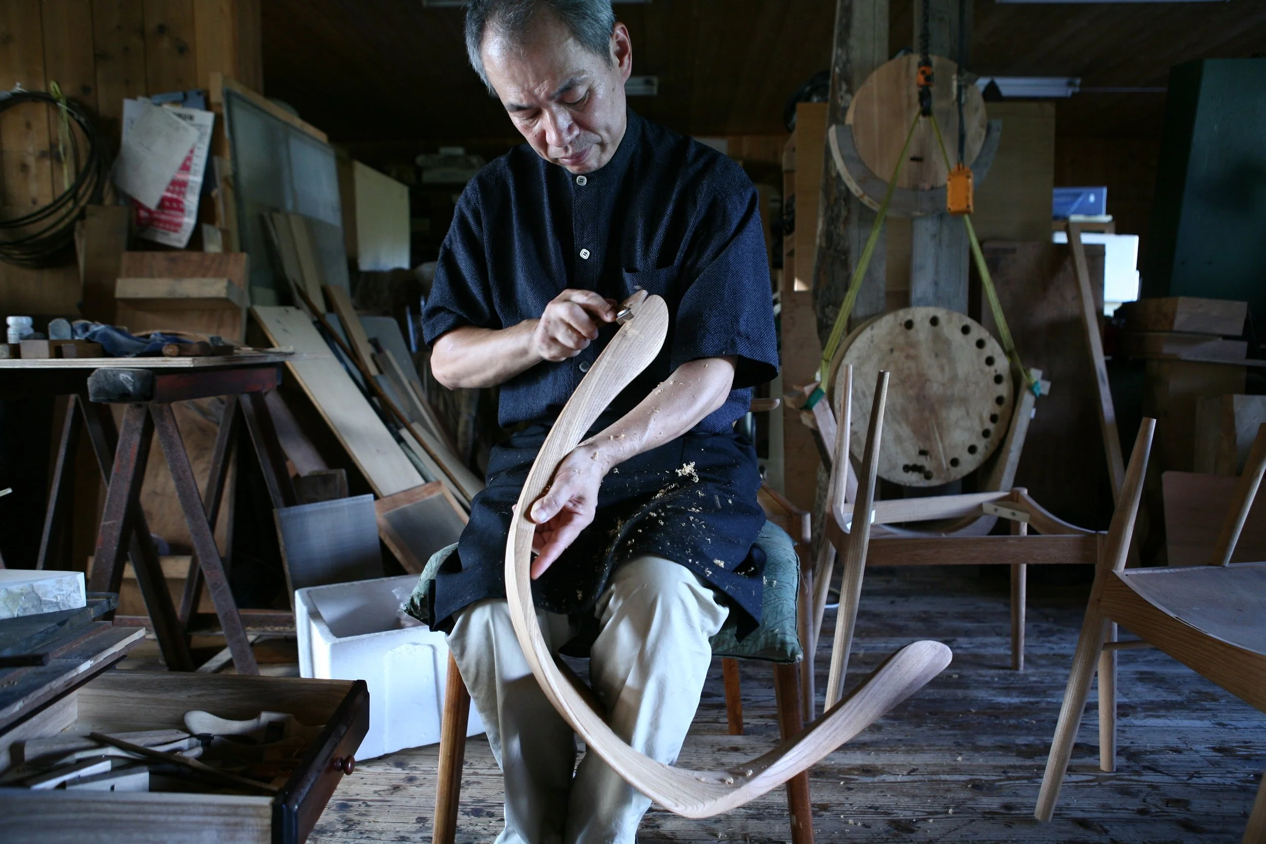 Toshio Tokunaga carving Kanna Chair Radno̲r