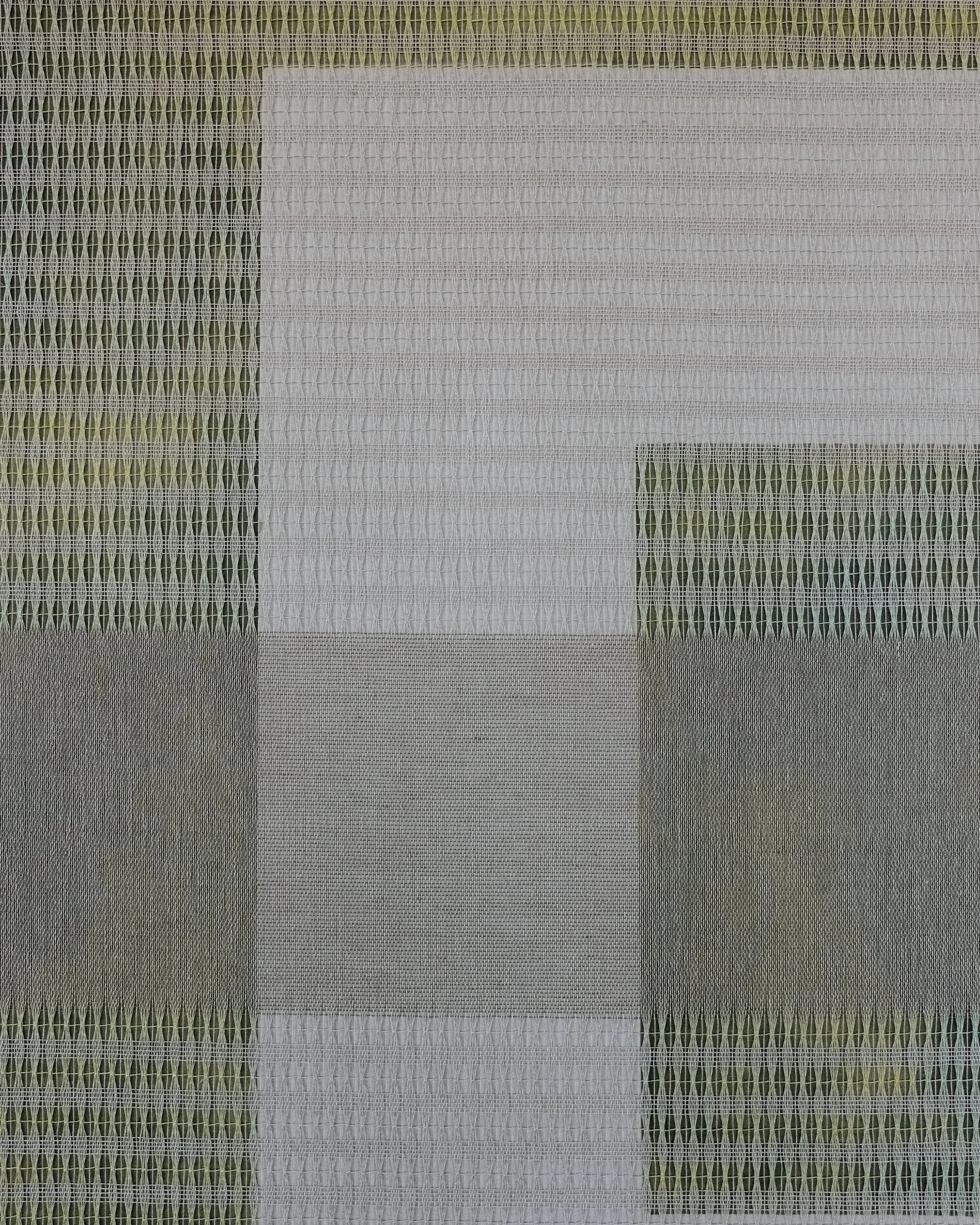A close up of the handwoven artwork of Rachel DuVall