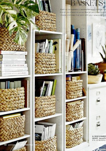 Baskets for function and decorating. via pinterest