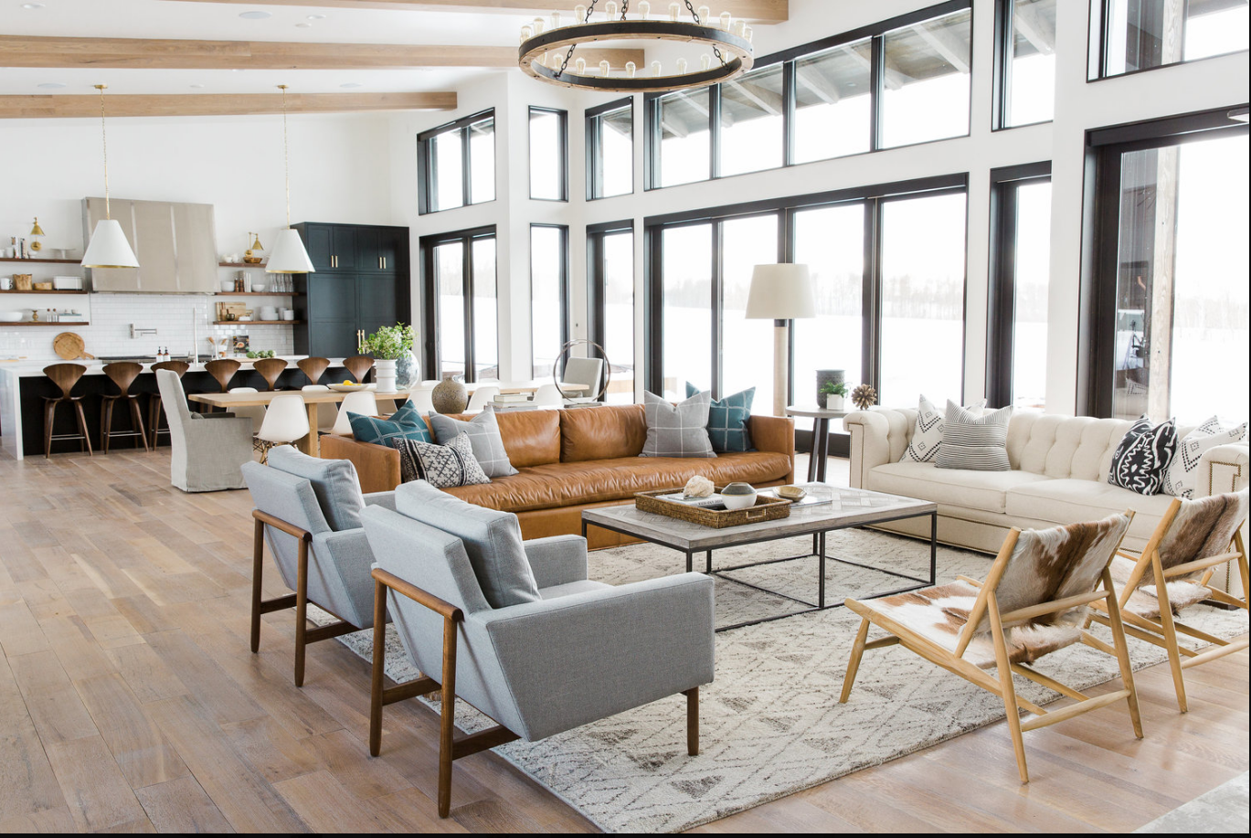 I hope you have fun viewing all the inspiration that went into this home. How do you feel when you see photos of a home decorated in a modern style? Do you love that it is mostly neutral with a few pops of color? Do you love the dramatic windows and contrasts? Do you love the unique features that are included? Do you love that it is free from clutter? OR--that may not be your style at all. Isn't it fun to see examples and figure out what you love? Sometimes I even change my mind. If you go with neutral in your more costly furniture pieces, you can change the feel of the room with new pillows and accessories. That's a fun thought!!