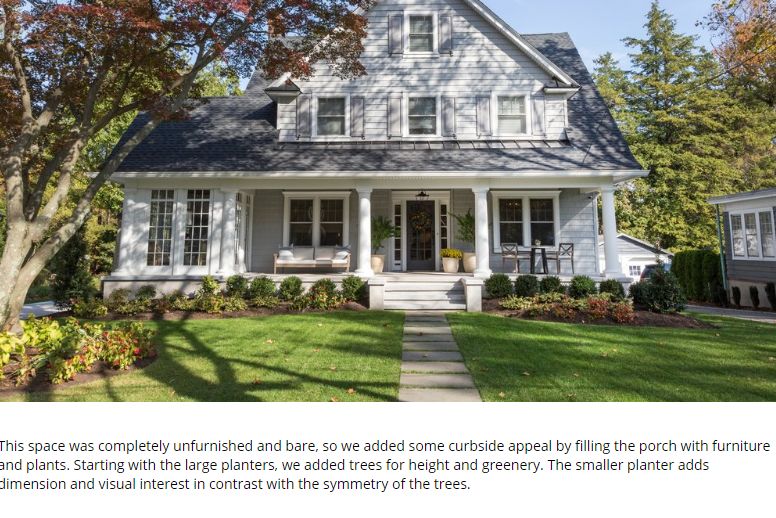 The designers, Shea and Syd, share how they made changes to the curb appeal of this home above.