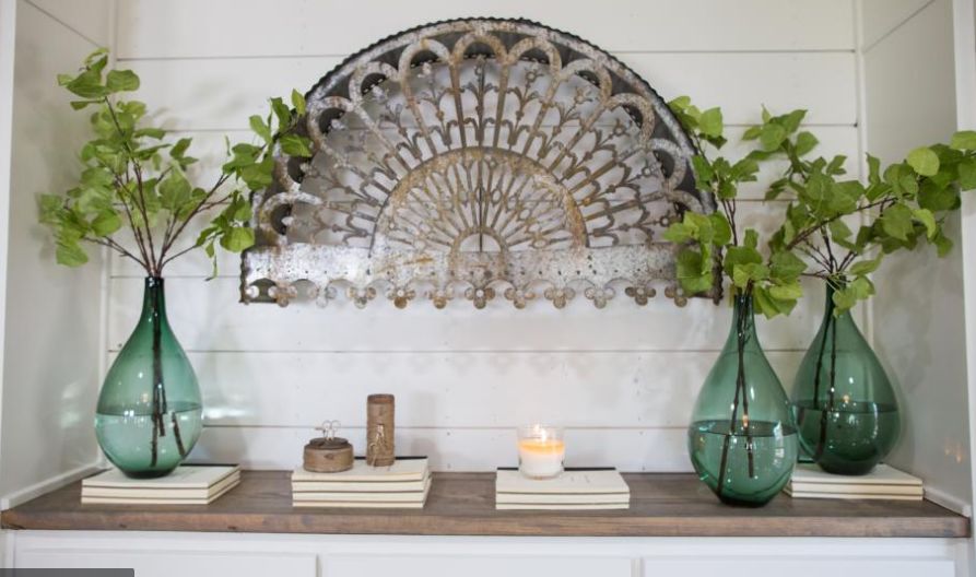 Artful designs, old books, and vignettes via HGTV