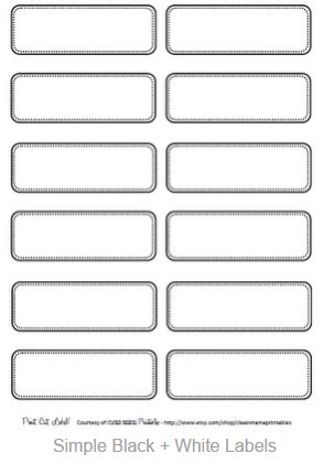 Go to Clean Mama to get these labels. When you click on the labels it enlarges them in a new screen. Right click to copy image; paste them into Word and print away on full sheet labels. 
