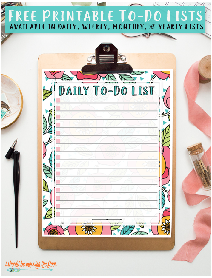free printable to do lists create home storage