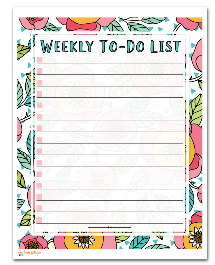 free printable to do lists create home storage