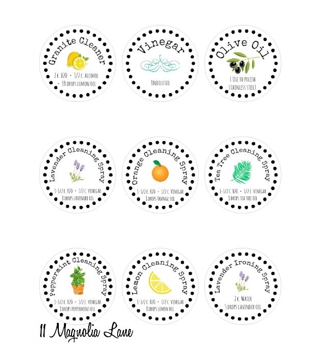 natural home cleaning recipes with free printable labels create home storage