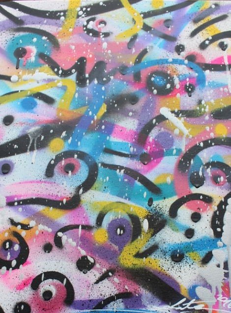 'Untitled V' Zokatos 30cm x 40 cm Spraypaint on Canvas £360