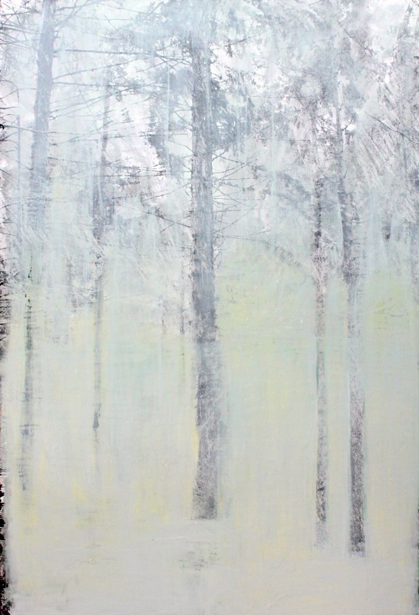 'Critical Mass' Acrylics, Print and Gesso on Panel 165cm x 110cm 2016 £3500