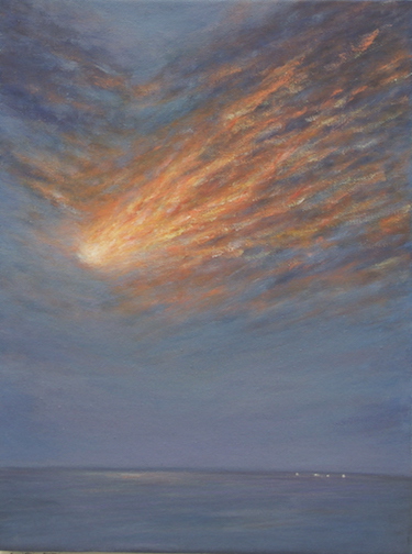 'Jetty' (with Frame) Oil on Canvas 43cm x 33cm 2013 £650