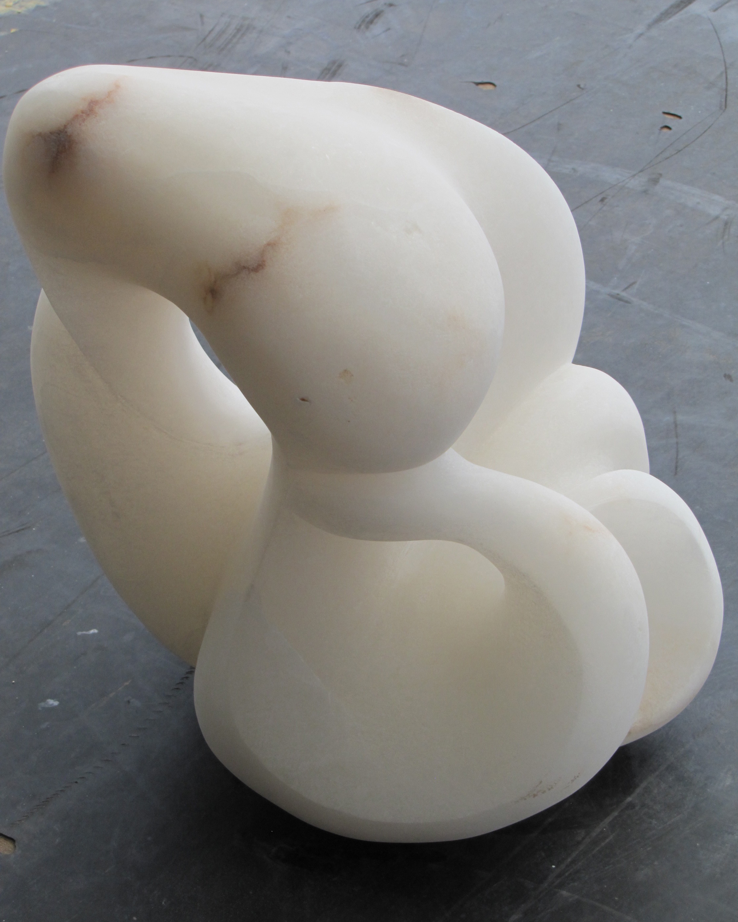'Cumulus' 2015 White Alabaster 35cm x 35cm x 30cm £2000