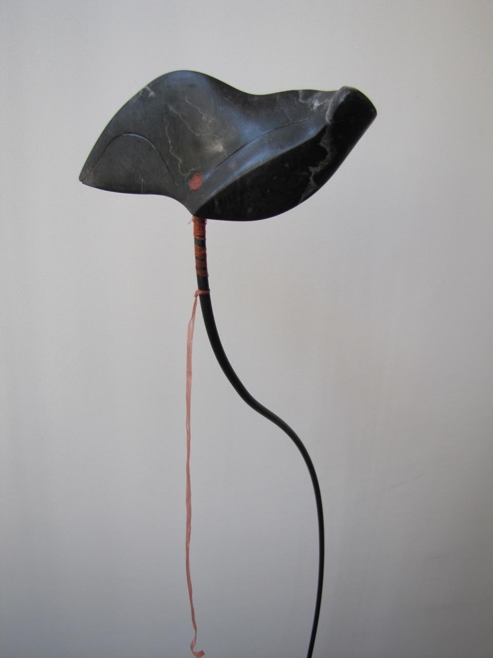 'Flight' 2012 Black Alabaster, pigment, wax 10cm x 15cm x 5cm Stand: steel - 135cm £175*