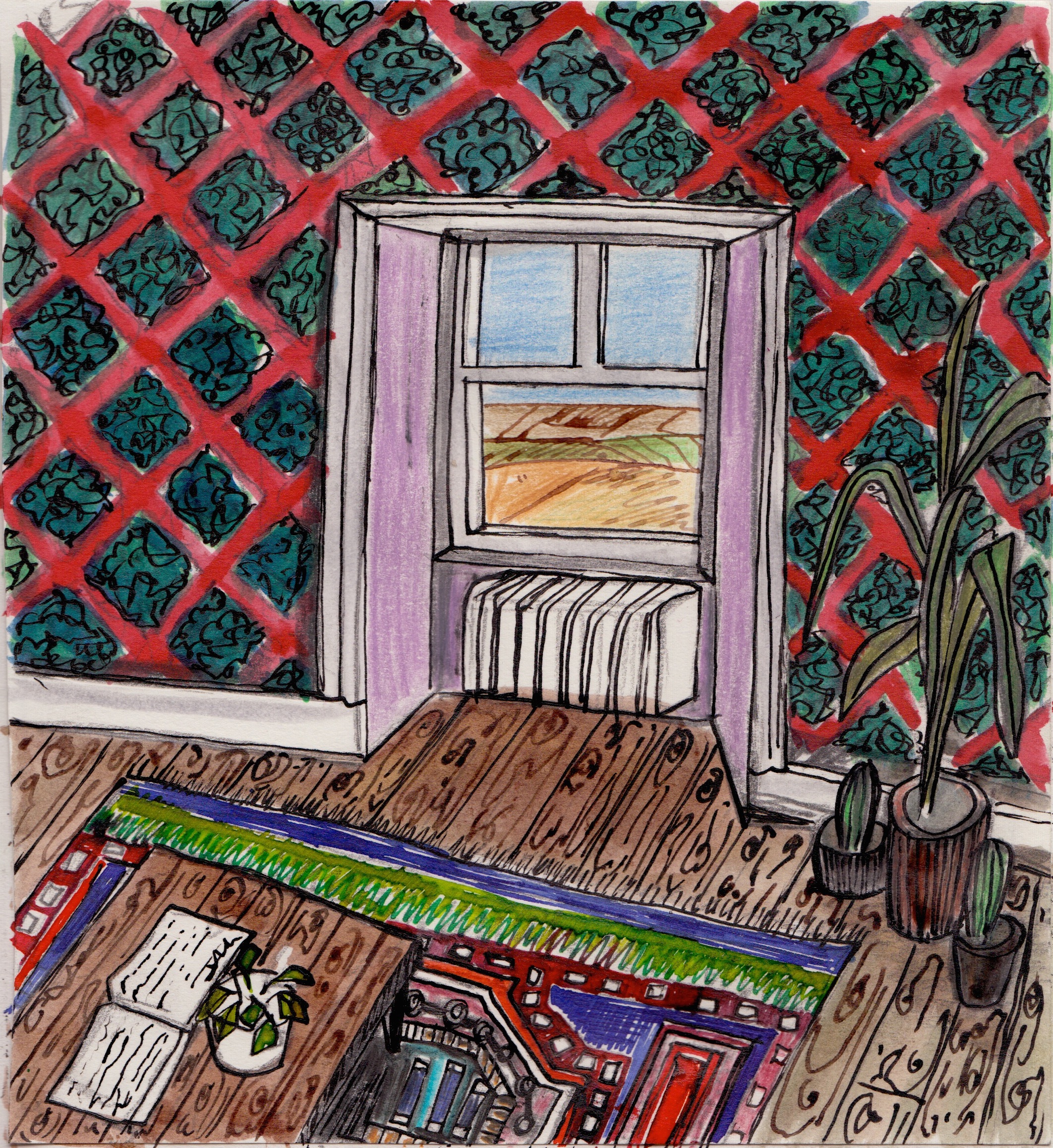 ‘Weekend In The Country’ - 2017 23x 19cm Pen and Ink on Paper £120