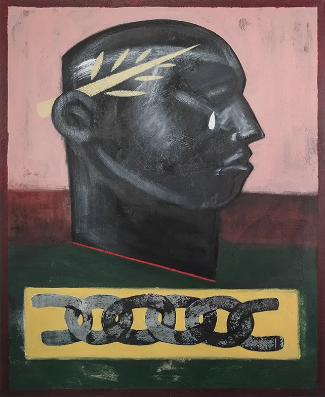 “Ashes and Rust“ 130 x 160 cm acrylics, spraypaint and oil-stick on canvas 2019