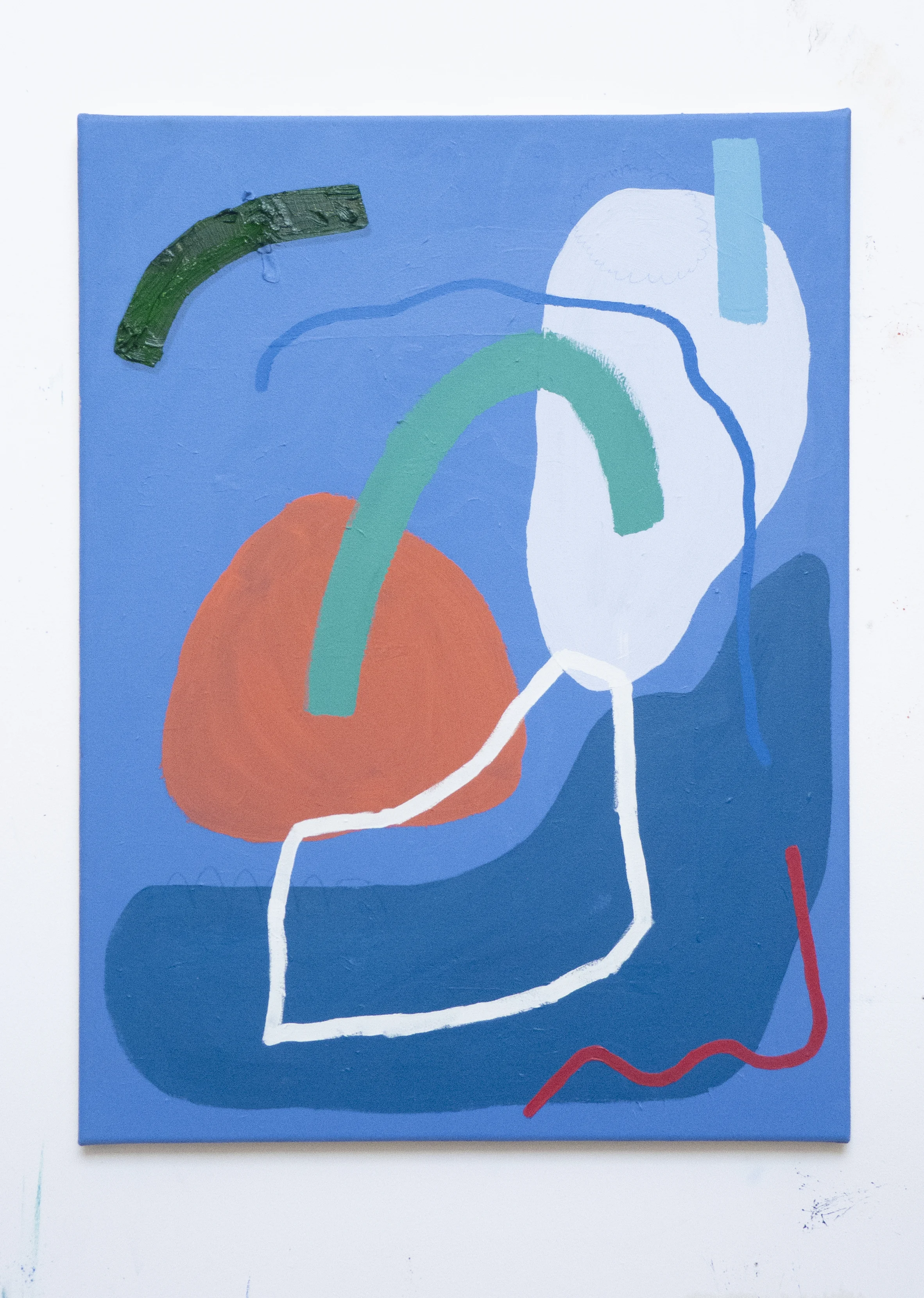 hold on a minute, I've got a great idea Acrylic, oil, charcoal and colour pencil on canvas 60cm x 80cm