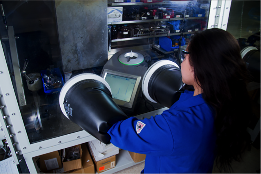 Figure 7 – Obtaining a 1H NMR spectrum inside an operational glovebox at the University of Lethbridge.