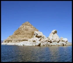 Pyramid and Stone Mother on East Side of Pyramid Lake