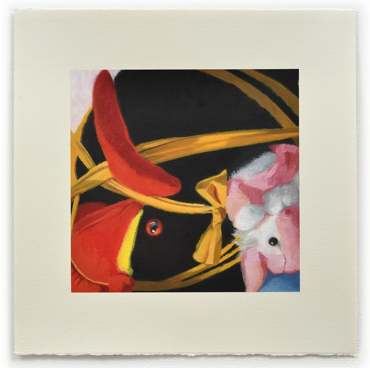 Terrible Fish I , 2014 Oil on paper, 38.25 x 38.25 cm