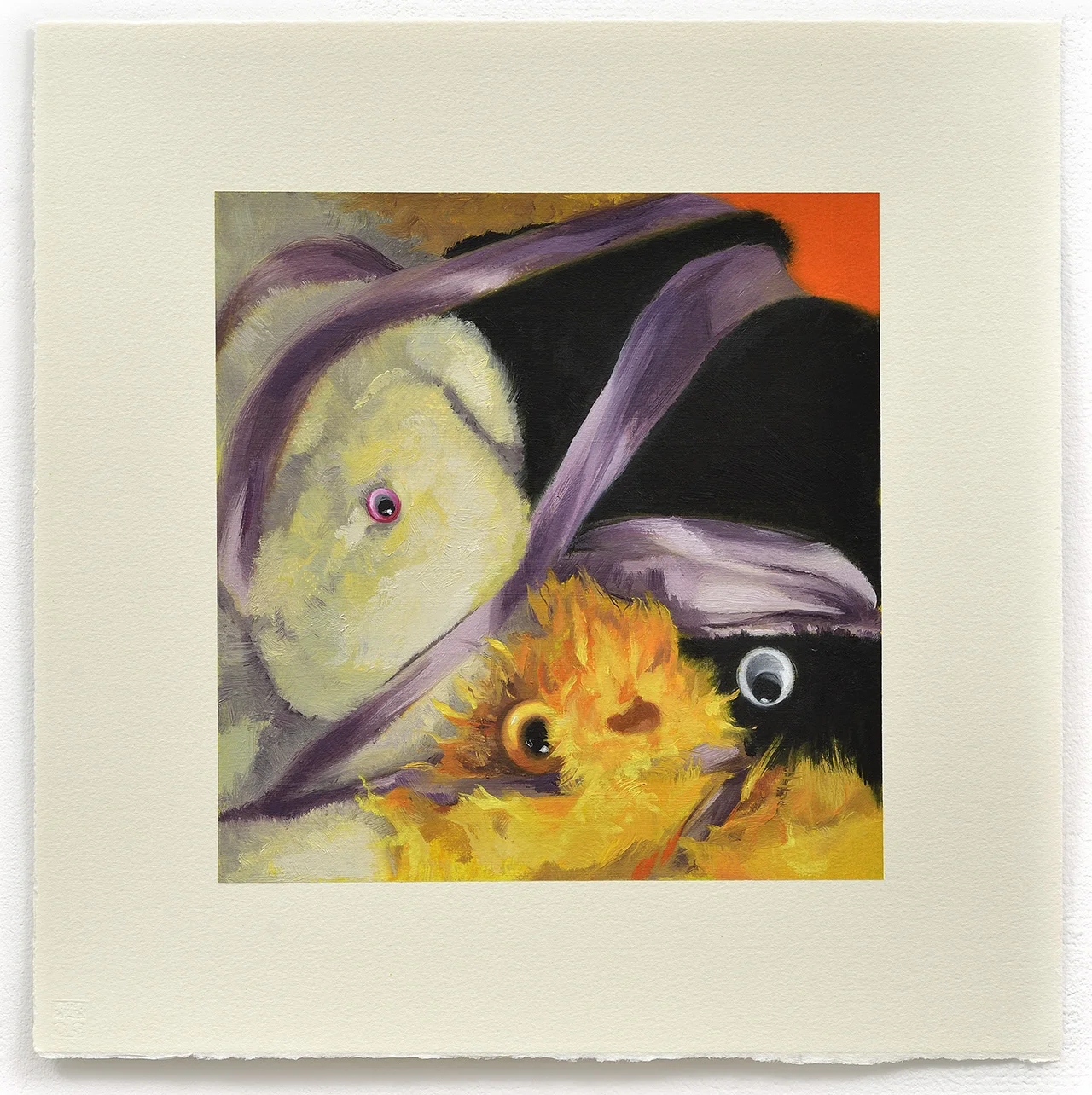 Nyctophobia , 2014 Oil on paper, 38.5 x 38.5 cm