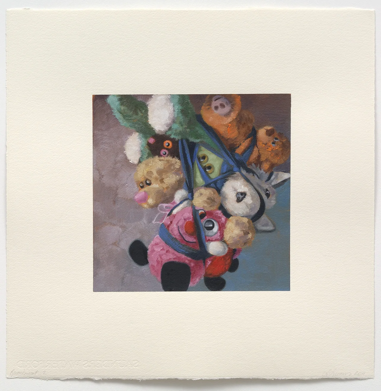 Recombinant 2 , 2011 Oil on paper, 38 x 38 cm