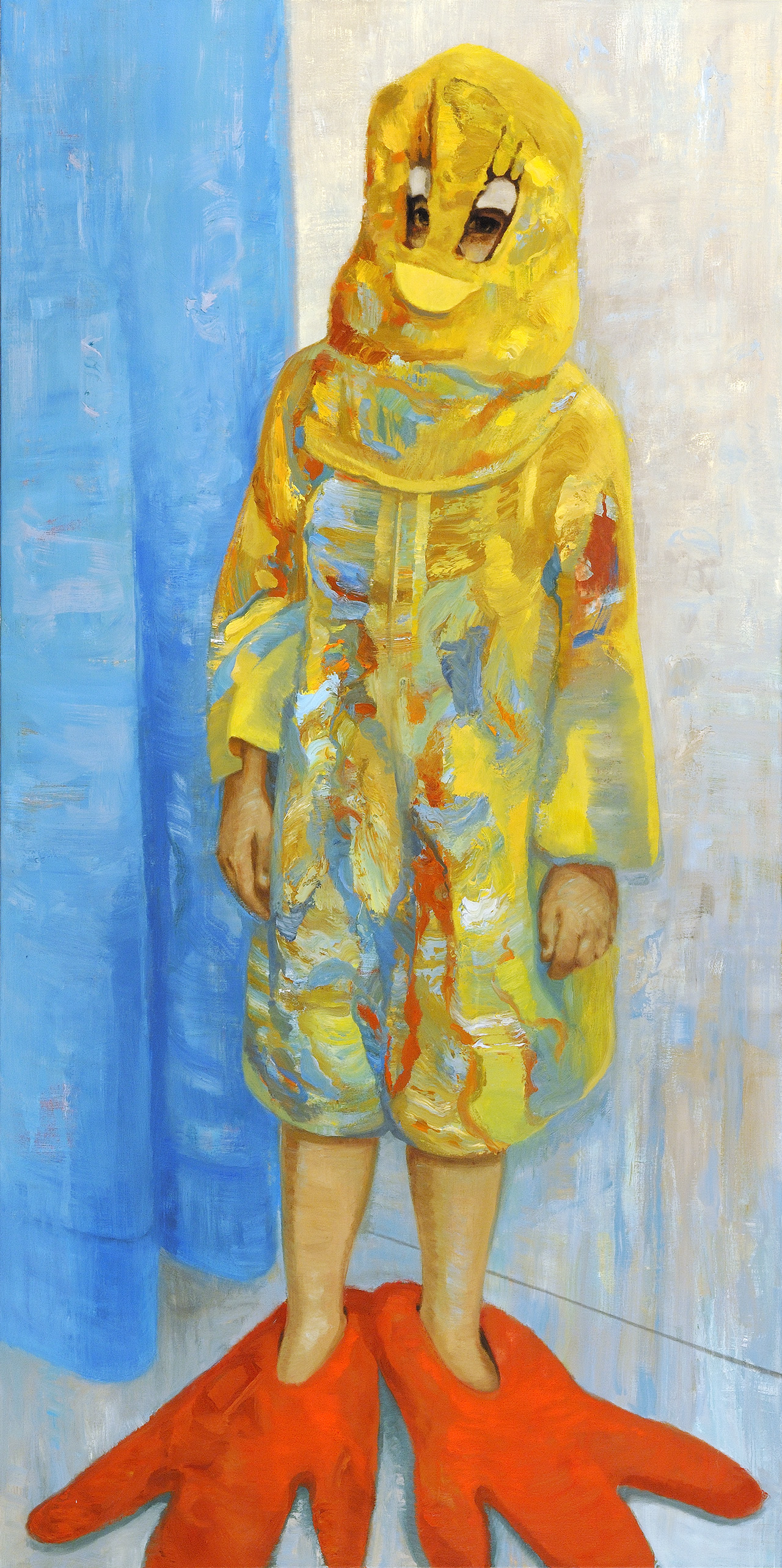 Chicken , 2008, oil on canvas, 203 x 102 cm