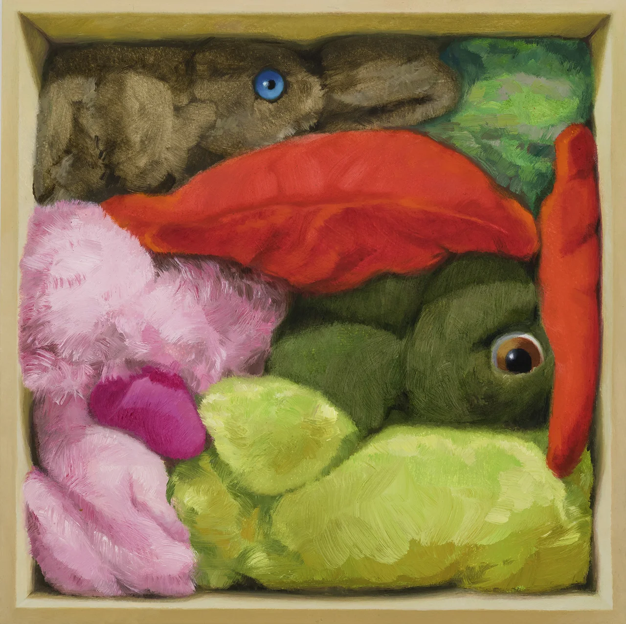 Portrait Box 6, 2016 Oil on paper mounted on board 35.5 x 35.5 cm