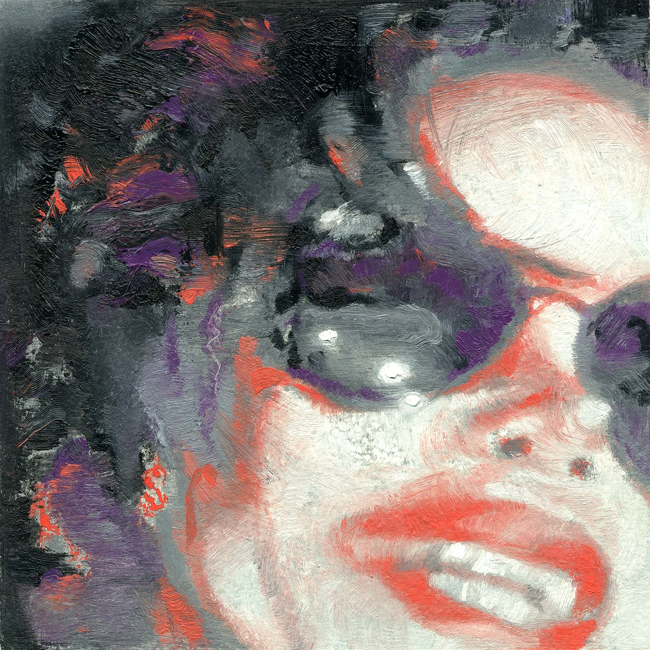 Spectral no. 2 , 2010 Oil on paper, 15.25 x 15.25 cm.