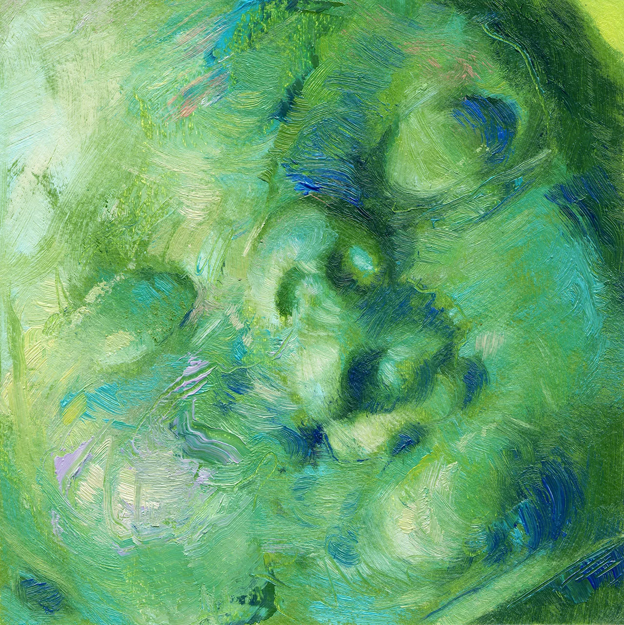 Spectral no. 11 , 2010 Oil on paper, 15.25 x 15.25 cm.