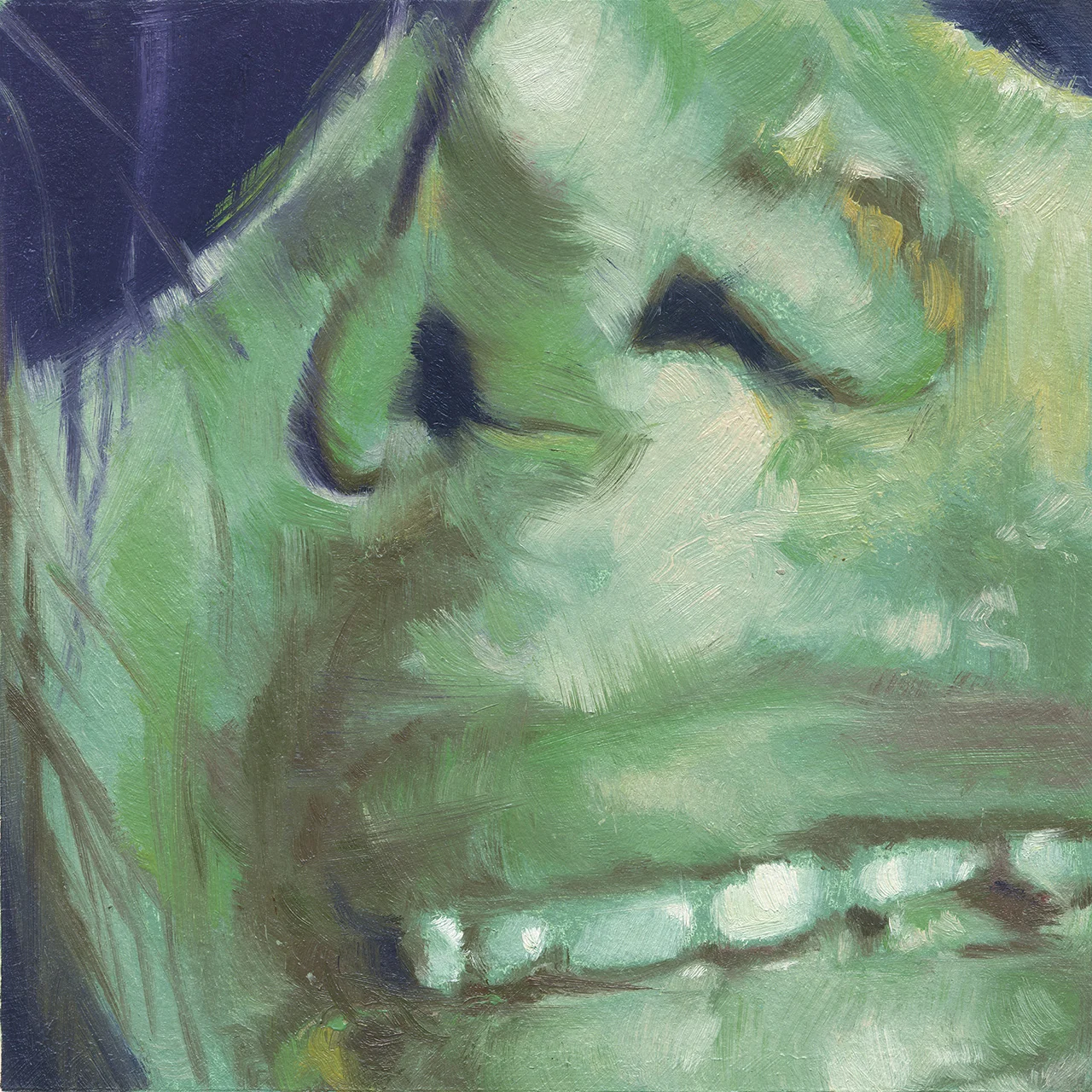 Spectral no. 12 , 2010 Oil on paper, 15.25 x 15.25 cm.