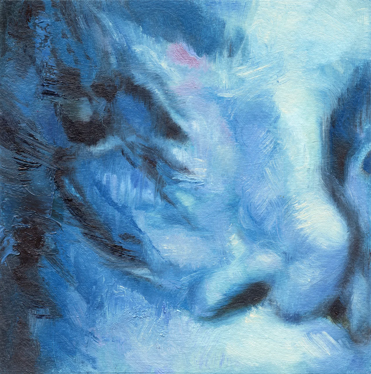 Spectral no. 13 , 2010 Oil on paper, 15.25 x 15.25 cm.