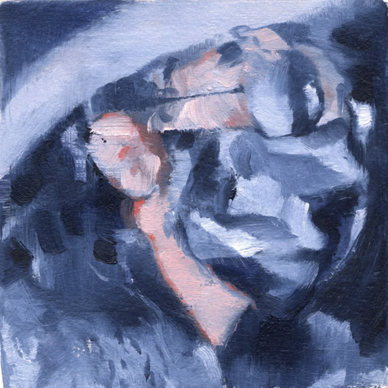 Spectral no. 14 , 2010 Oil on paper, 15.25 x 15.25 cm.