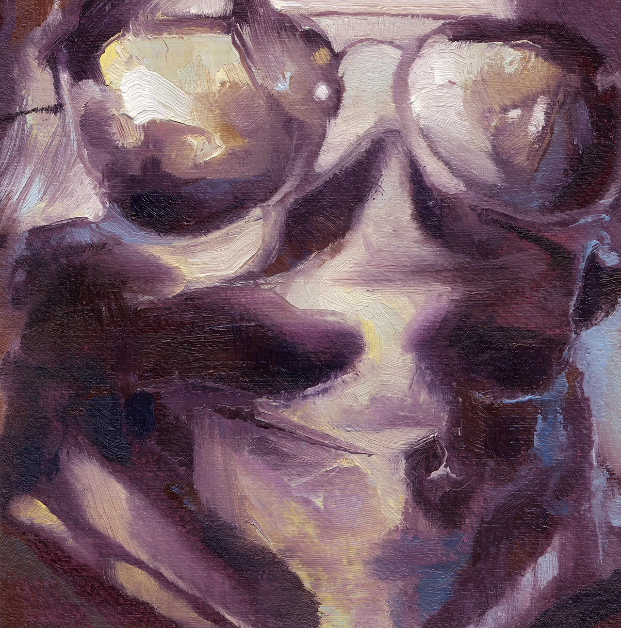 Spectral no. 17 , 2010 Oil on paper, 15.25 x 15.25 cm.