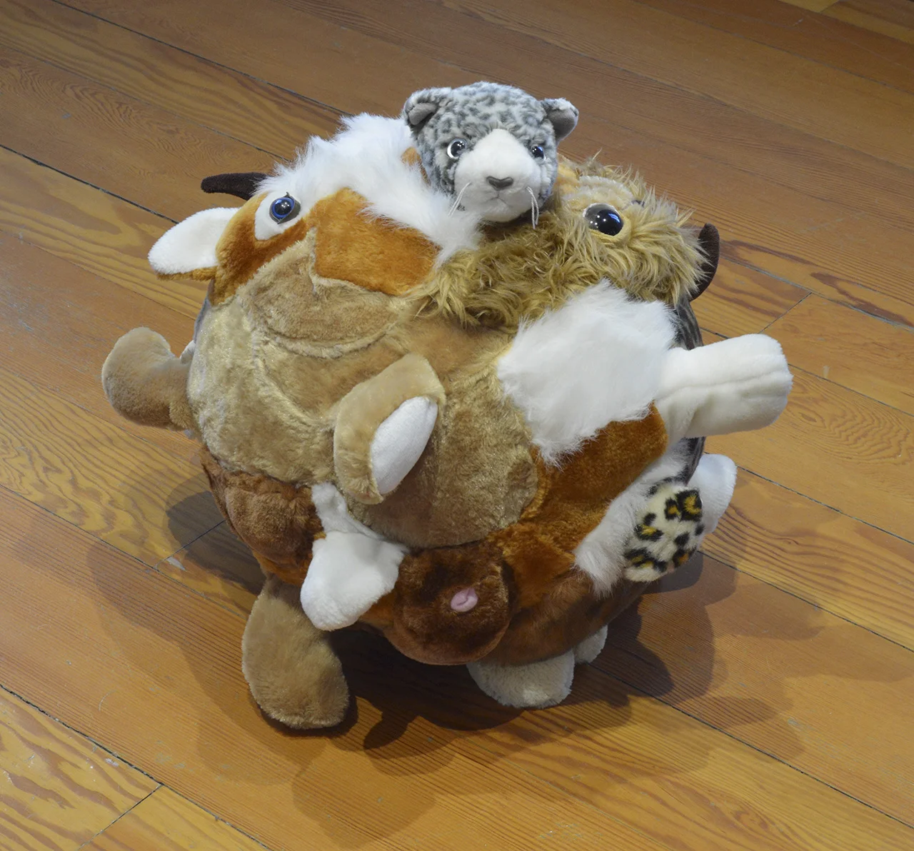 Strange Beast , 2015 Plush, plaster, batting