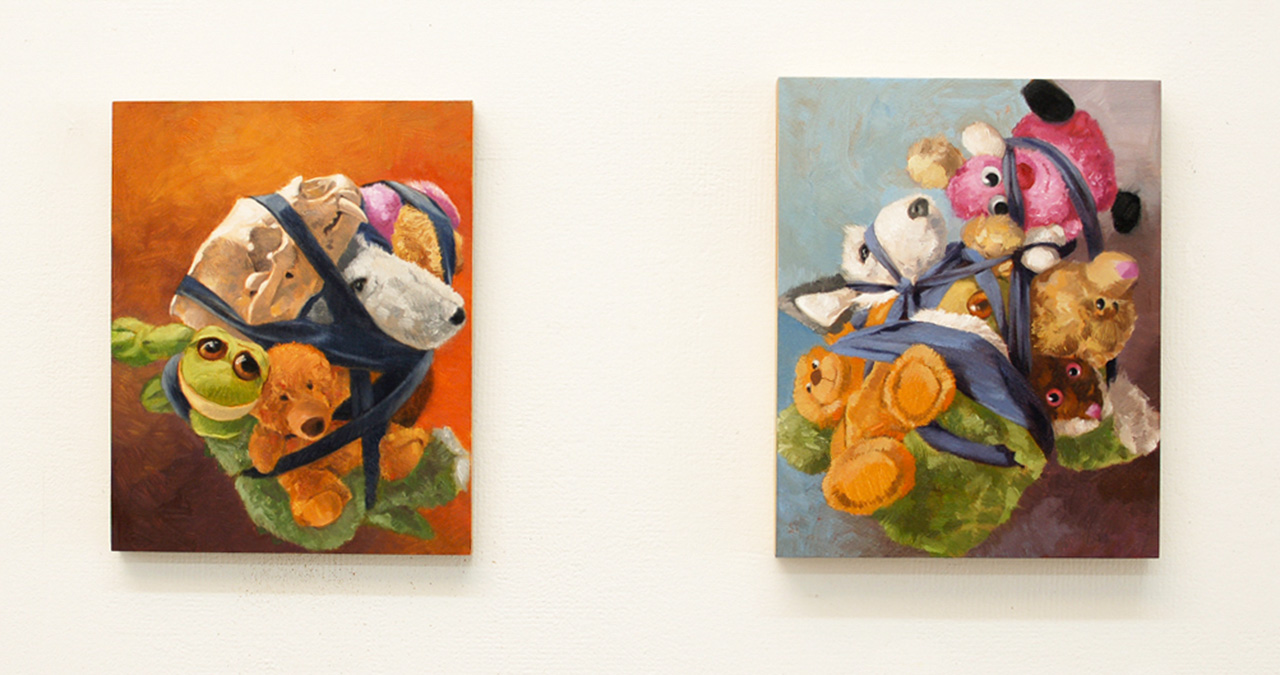 Recombinant 1 & 2 , 2011 Oil on board