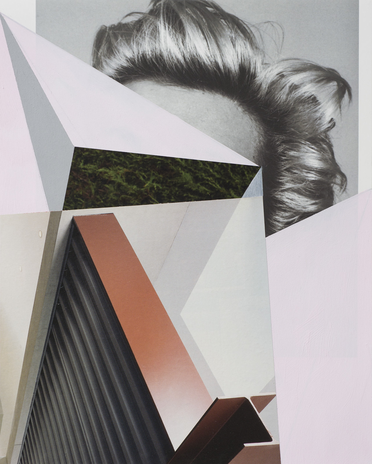 Remix , 2017 Injet print, magazine cut-outs, acrylic paint, 25.4 x 20.3 cm