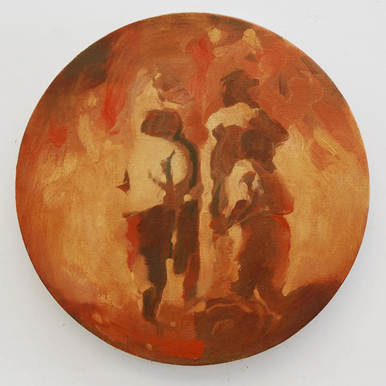 Smoke , 2004, oil on canvas, 28” diameter