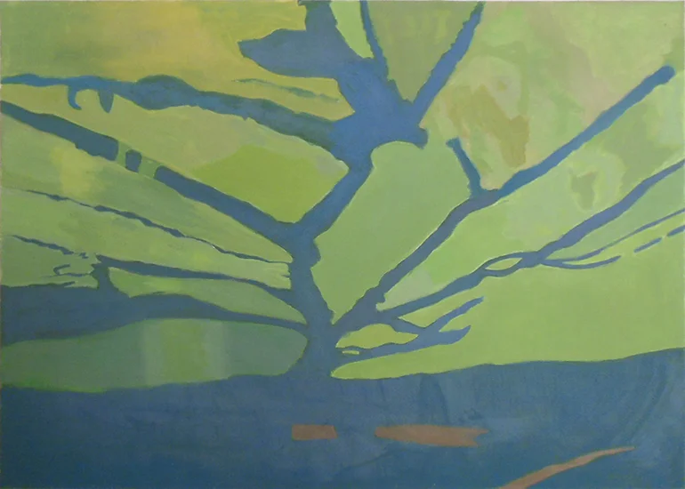 Untitled Shadows , 1998, Oil on Linen, 24" x 30"