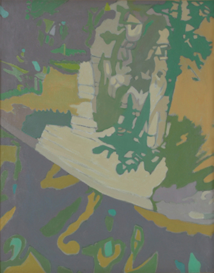The Covered Apple Tree , 1990, Oil on Linen, 20" x 16"