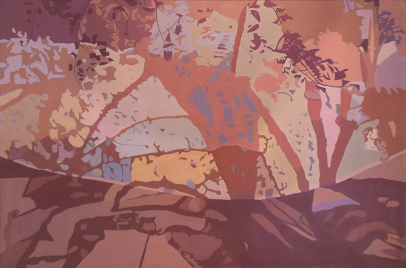Beige Net , 1988, Oil on Linen, 47" x 70"