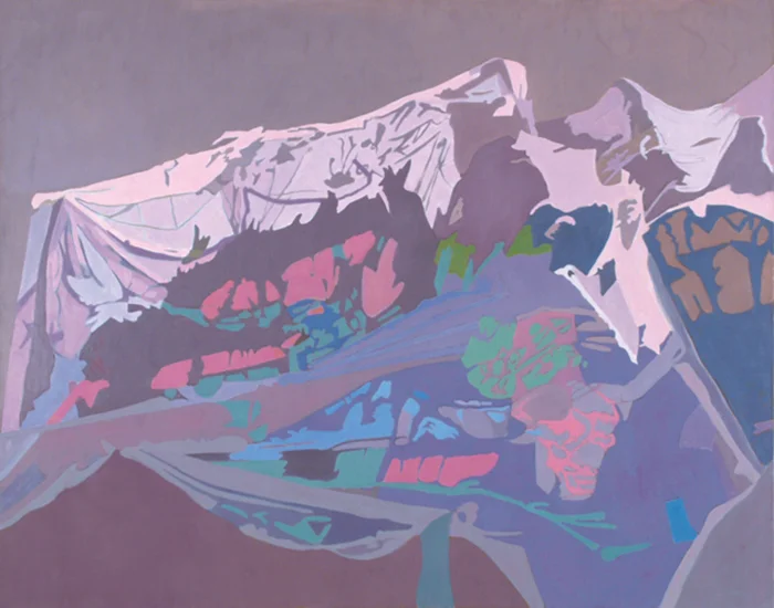 Purple Net , 1994, Oil on Linen, 40" x 50"