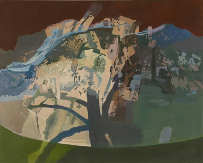 The Covered Apple Tree , 1994, Oil on Linen, 40" x 50"