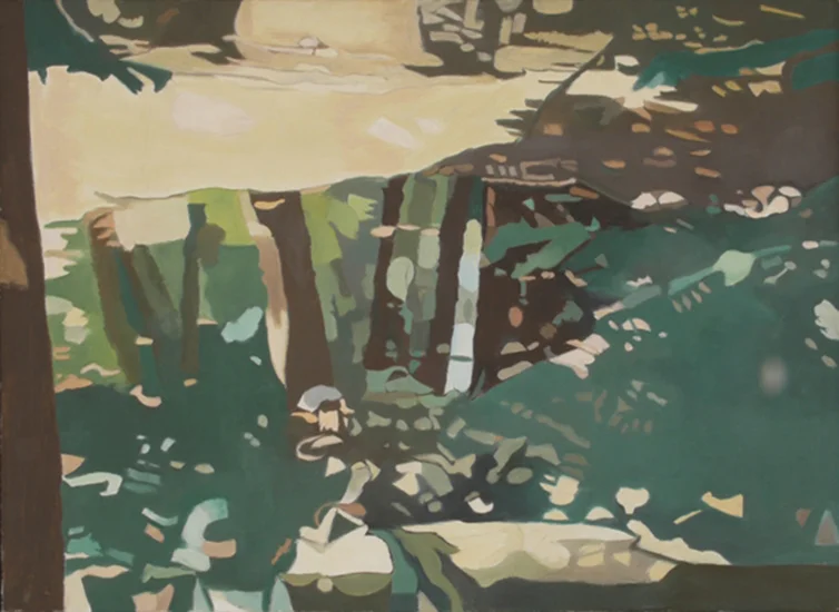 Green Reflections , 1995, Oil on Linen, 26"x34"