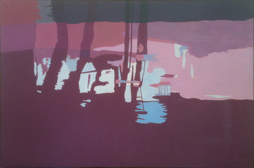 Red Stream II , 1997, Oil on Linen, 40" x 60"