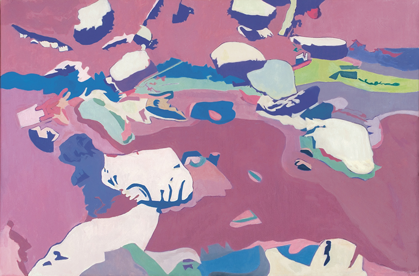 Floating Rocks , 1994-96, Oil on Linen, 40" x 60"