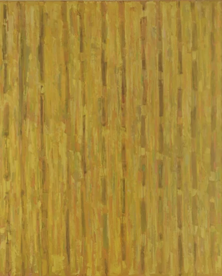 Compassion Theme - Yellow , 1954, Oil on Linen, 90" x 73"