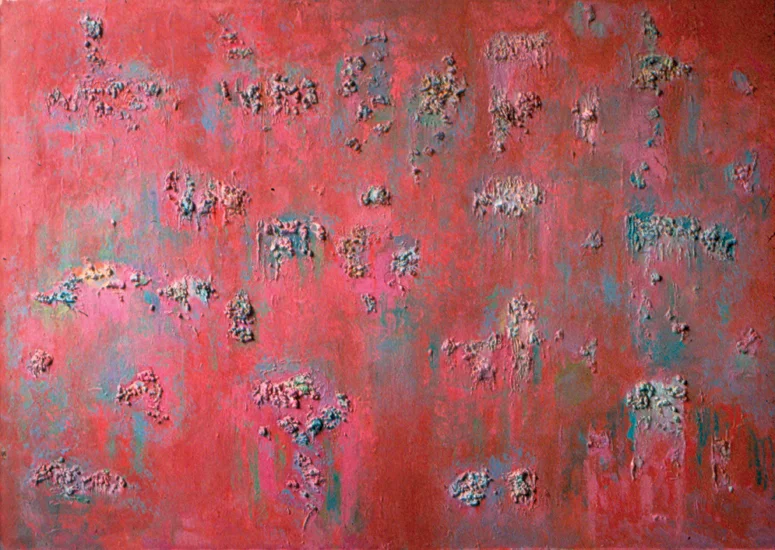 Red and Rough I , circa 1955, Oil on Linen, 28" x 44"