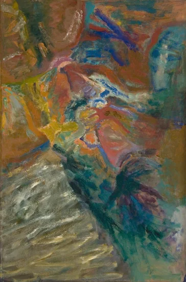 Mountains , 1959, Oil on Linen, 72" x 48" 