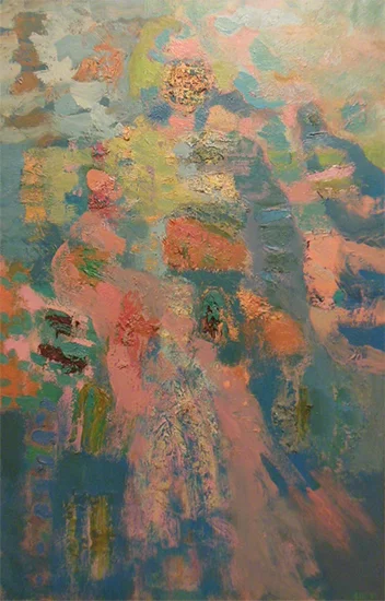 Ascending , 1960s, Oil on Linen, 46" x 30"