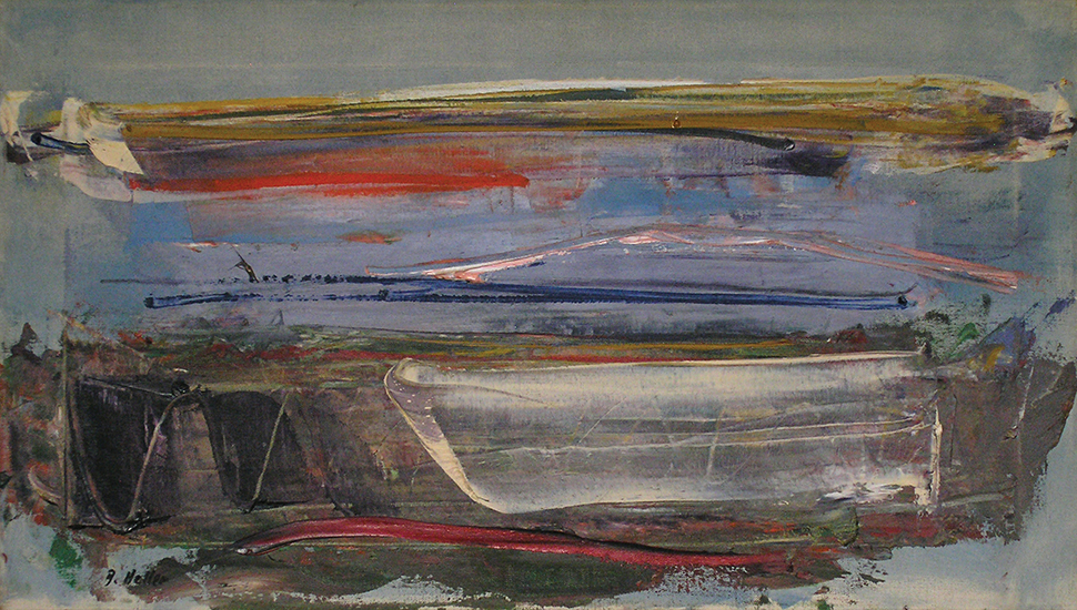    Mood of the Sea   , Oil on Linen, 25” x 14”, 1957  